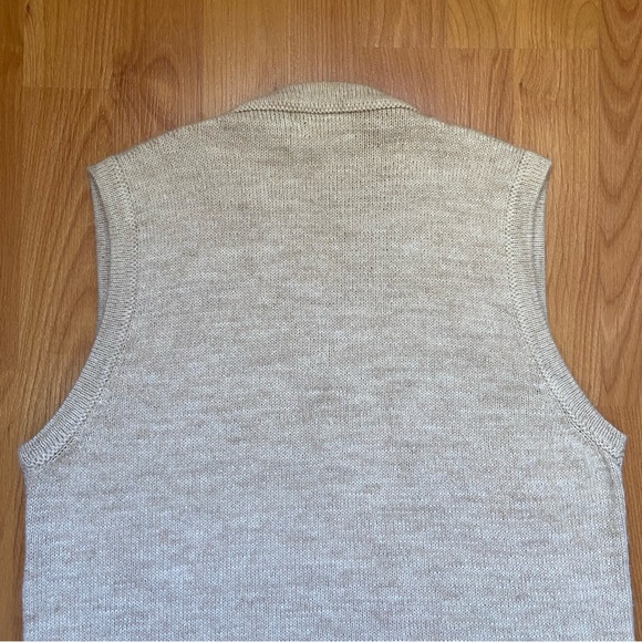 Vintage Baby Alpaca Men’s Cream V Neck Vest Size Medium - Picture 4 of 7
